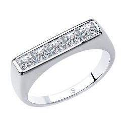 Кольцо из серебра с фианитами (Арт.94013103)