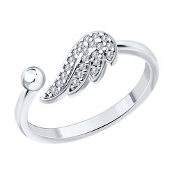 Кольцо из серебра с фианитами (Арт.94013724)