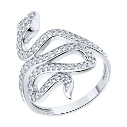 Кольцо из серебра с фианитами (Арт.94013822)