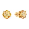 Серьги пусеты золотые пробы 585 с цитрином (Арт.729280) Серьги пусеты золотые пробы 585 с цитрином (Арт.729280)