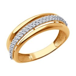 Кольцо из золота с фианитами (Арт.019362)