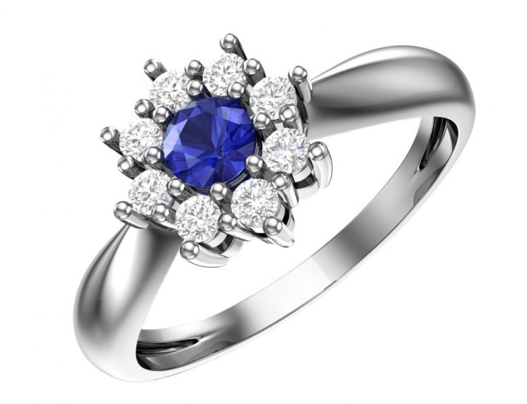 Серебряное кольцо с фианитом TEOSA 1101230-00285