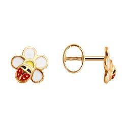 Серьги из золота с эмалью (Арт.0200264)