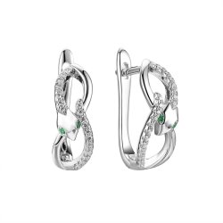 Серьги из серебра с фианитом (Арт.cz-e01887-x-w-nce-x-w)