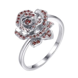 Кольцо из серебра с фианитом (Арт.cz-r02032-x-w-db-x-db)