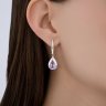 Серьги из серебра с аметистами и фианитами (Арт.92023209)