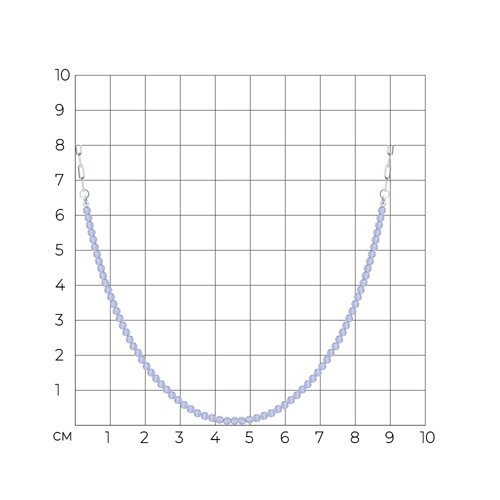 Колье из серебра с танзанитом «Лавандовый рассвет» Соколов (арт.9207)