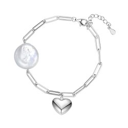 Браслет из серебра с жемчугом (Арт.pi-b437-18-x-w-pn-x-x)