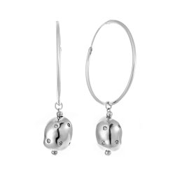 Серьги из серебра с куб. цирконием (Арт.rb-e00333-x-w-x-x-w)