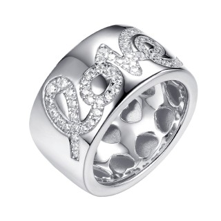 Кольцо серебряное с фианитами «Love Ice» Fresh Jewelry (арт. SL-R02988-X-W-X-X-W)
