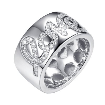 Кольцо из серебра с фианитом (Арт.sl-r02988-x-w-x-x-w)