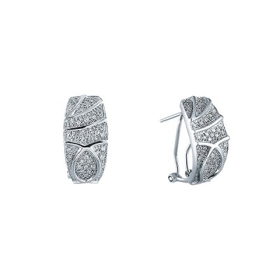Серьги из белого золота с бриллиантами «Ледяной орнамент» My Jewels (арт.E22461C_WG)