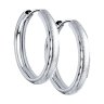 Серьги конго из серебра с алмазной гранью (Арт.94140063)