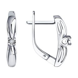 Серьги из белого золота с бриллиантами (Арт.1021865-3)