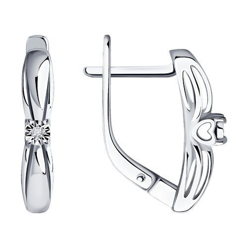 Серьги из белого золота с бриллиантами (Арт.1021865-3)