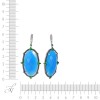 Серьги белое золото с агатом и бриллиантами «Лазурный Шик» MyJewels (арт.E33621)