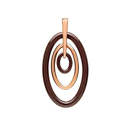 Кулон из серебра с керамикой (Арт.tc-p00045-br-g-x-x-x)