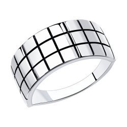 Кольцо из чернёного серебра (Арт.95010141)