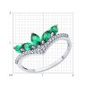 Кольцо из серебра с ситаллами и фианитами (Арт.94-310-02173-4)