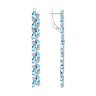 Серьги из серебра с ситаллами и фианитами (Арт.94-321-02173-1)