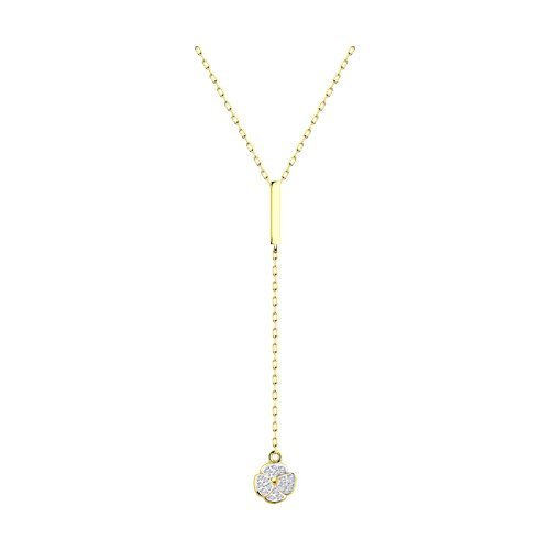 Колье из желтого золота с фианитами (Арт.070401-2)