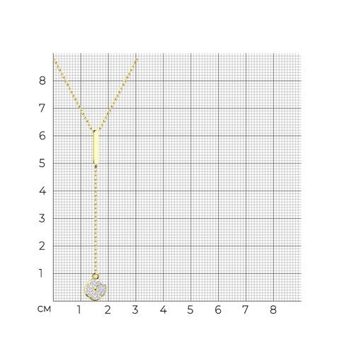 Колье из желтого золота с фианитами (Арт.070401-2)