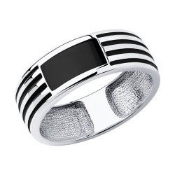 Кольцо из серебра с эмалью (Арт.94011867)