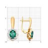 Серьги из золота с бриллиантами и изумрудами (Арт.3020433)