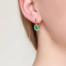 Серьги из золота с бриллиантами и изумрудами (Арт.3020433)