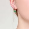 Серьги из золота с бриллиантами и изумрудами (Арт.3020433)