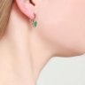 Серьги из золота с бриллиантами и изумрудами (Арт.3020433)