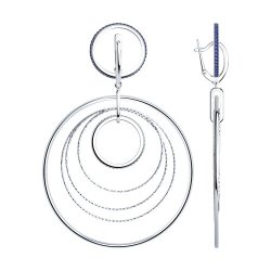 Серьги из серебра с фианитами (Арт.94-121-02033-1)