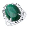 Кольцо из серебра с малахитом (Арт.94-310-00912-2)