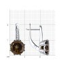 Серьги из серебра с раухтопазами и фианитами (Арт.94-320-02040-3)