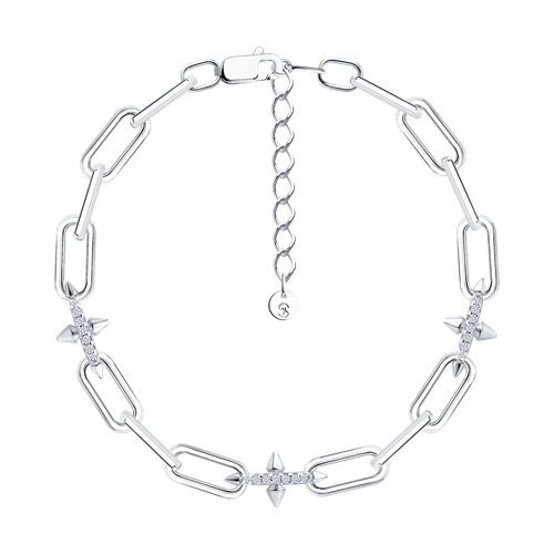 Браслет из серебра с фианитами (Арт.94051593)