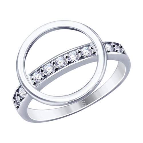Кольцо из серебра с фианитами (Арт.94012789)