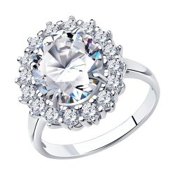 Кольцо из серебра с фианитами (Арт.94-110-00646-1)
