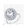 Кольцо из серебра с фианитами (Арт.94-110-00646-1)