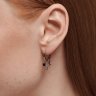 Серьга из серебра с фианитами (Арт.94170316)