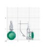 Серьги из серебра с агатами и фианитами (Арт.94-320-00408-1)