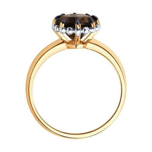 Кольцо золото 585 с раухтопазом «Дымчатый Шарм» SOKOLOV (арт.01761)