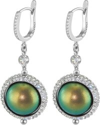 Серьги из серебра с жемчугом (Арт.ads-2-swk1-26-s)