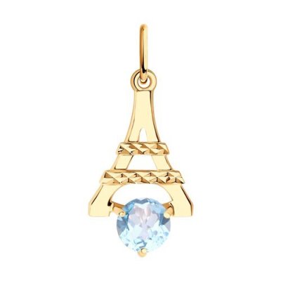 Подвеска золотая пробы 585 с топазом (Арт.51-330-01349-1)