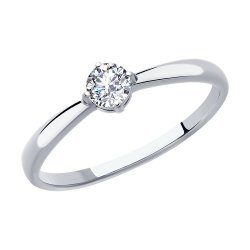 Кольцо из серебра с фианитом (Арт.94012840)