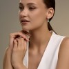 Серьги серебряные с изумрудом и фианитами «Изумрудная капля» Соколов (арт.6302)