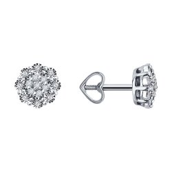 Серьги из белого золота с бриллиантами (Арт.52-222-02059-1)