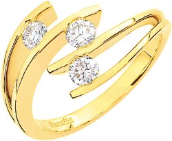 Кольцо из золота с бриллиантом Русские Самоцветы (Арт.dy035jb2_56)