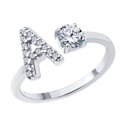 Кольцо из серебра с фианитами (Арт.94013823)