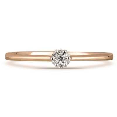 Кольцо золото с бриллиантом «Звездный Блик» Русские самоцветы (арт.53456)