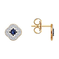 Серьги из золота с фианитами (Арт.0200032)